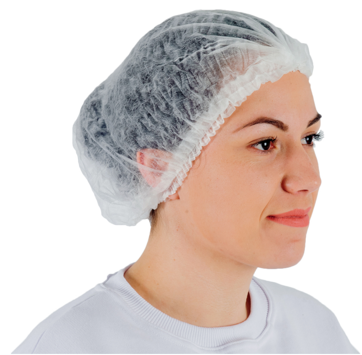 Touca TNT Plissada com Elástico – Branca