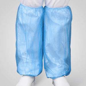 Perneira de Polietileno com 2 Elásticos Descartável Azul Oceano