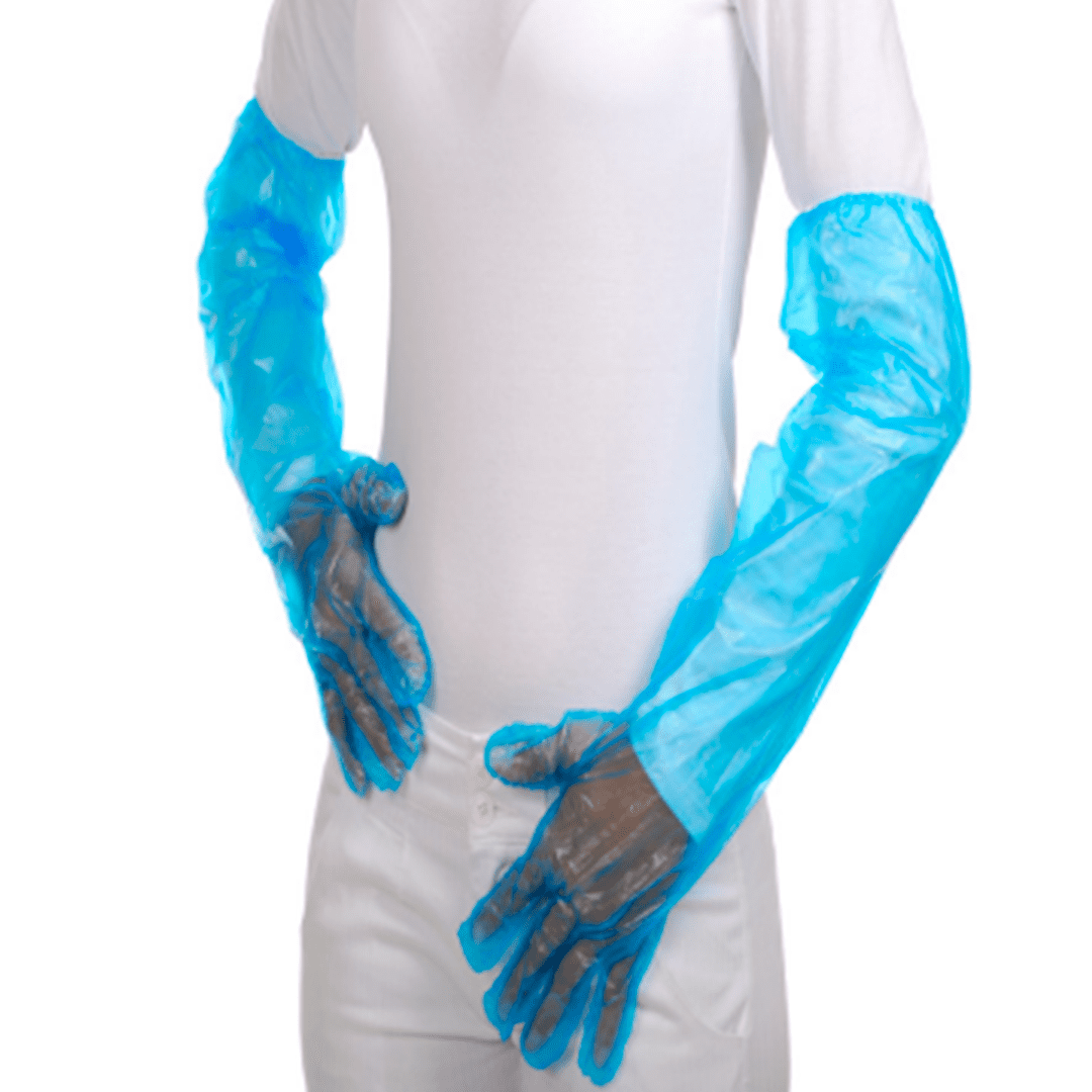 Luva de Polietileno Cano Longo Golfrada Azul Oceano